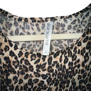 Dear Scarlett Animal Print Top XL. New in bag.